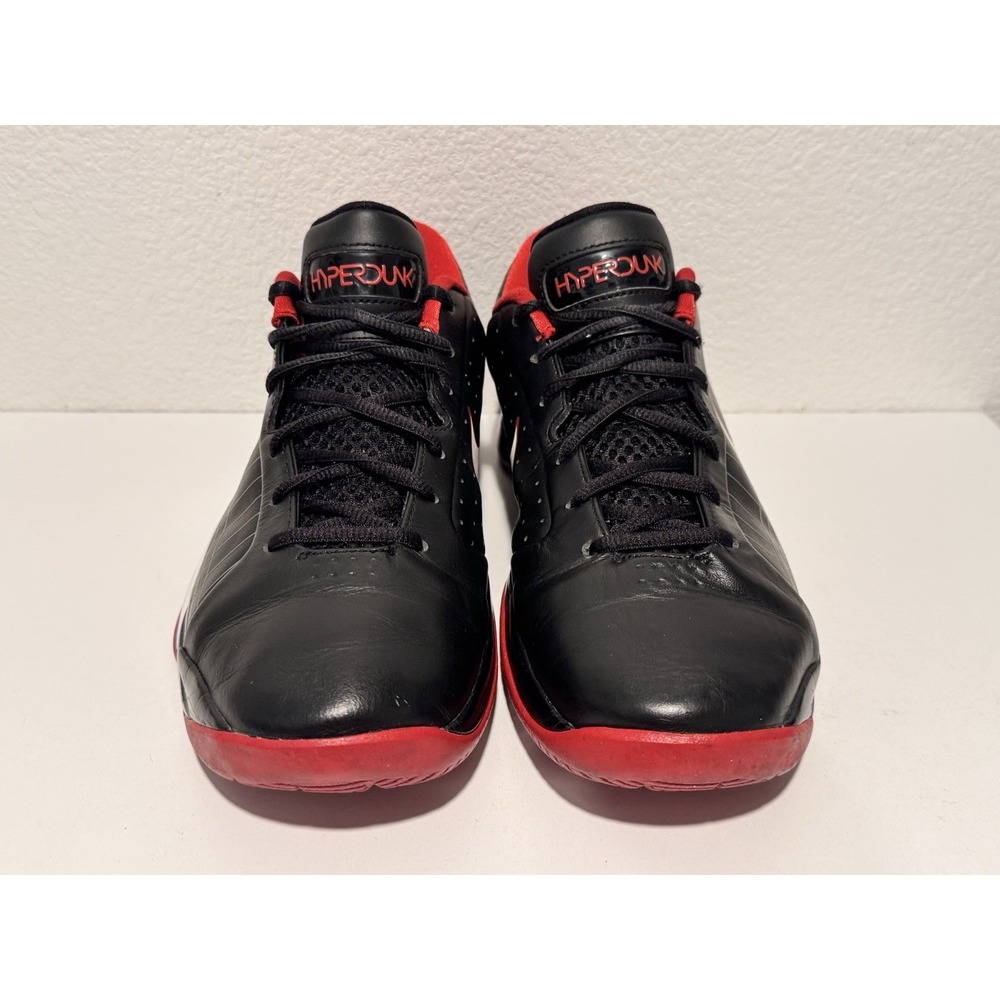 2009 Nike Hyperdunk Low Basketball Shoe Sz 10 Bred Black Red 386424-010 - Picture 3 of 13